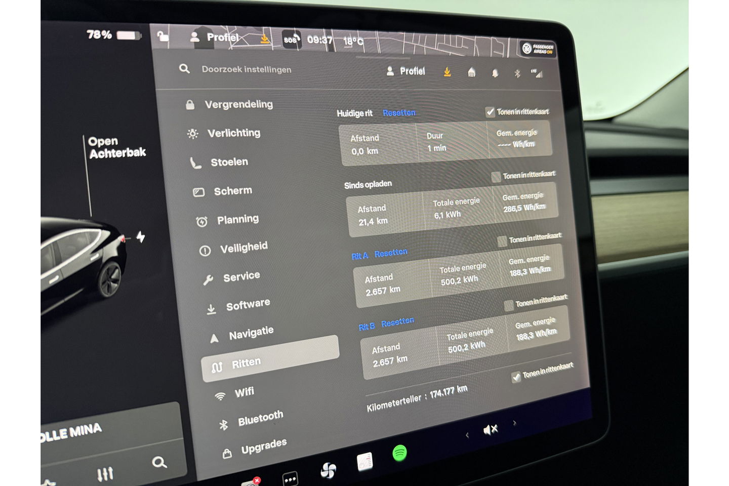 Tesla Model 3 Long Range AWD 75 kWh 351PK 360Camera Autopilot LED Memory Pano View Leder 19"LMV Cruise Clima Navi PDC