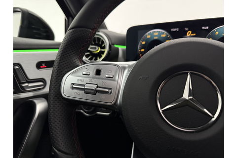Mercedes-Benz A-Klasse 180 AMG Pano Sfeer Burmester Camera Virtual LED Memory Seats Clima Cruise Navi PDC 18''LMV