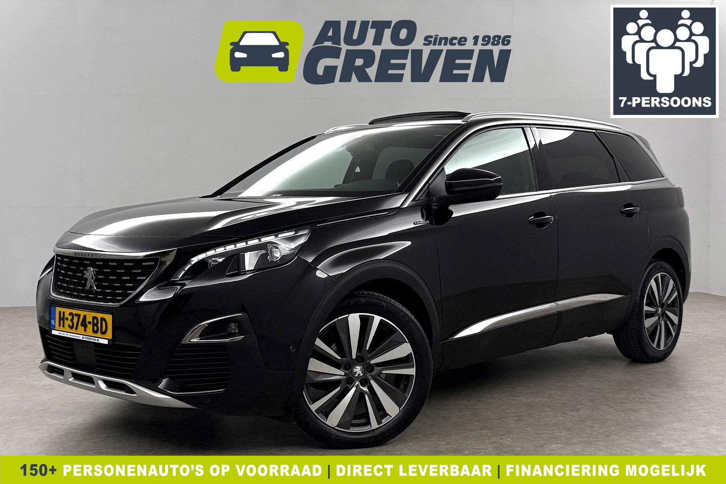 Peugeot 5008 1.2 PureTech GT-Line 7p 360 Camera Pano Virtual LED Sfeerverl. Trekhaak Carplay Cruise Clima 19"LMV Navi PDC