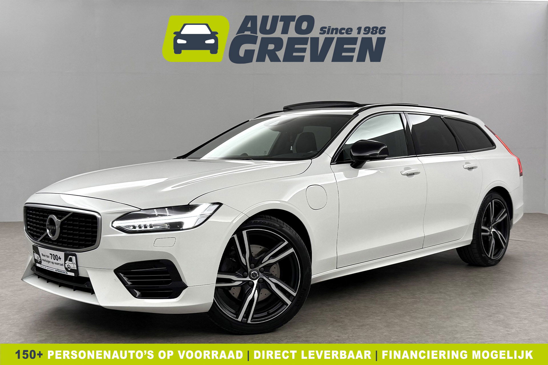 Volvo V90 2.0 T8 AWD R-Design bowers&wilkins 341PK 360 Camera Pano LED Virtual Sfeer Trekhaak Carplay Cruise Clima Leder Memory Head up Display 20"LMV Navi PDC