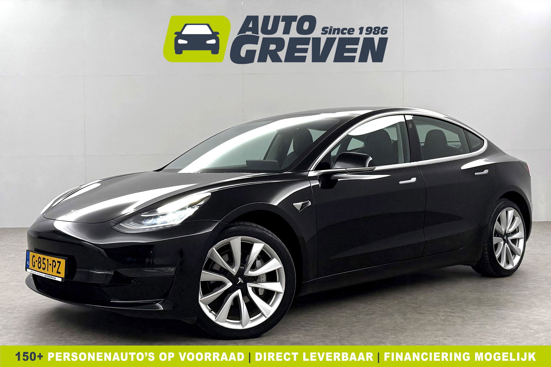 Tesla Model 3 Long Range AWD 75 kWh 360Camera 351PK Autopilot Pano Memory LED Cruise Clima 19"LMV Navi PDC Stoelverwarming