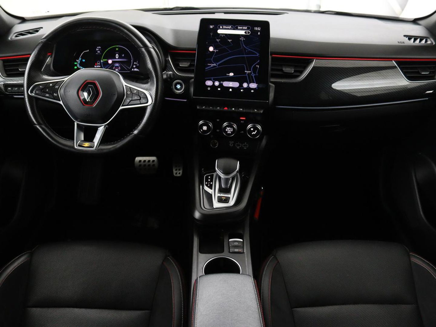 Renault Arkana 1.6 E-Tech Hybrid 145 R.S. Line | Leder/Alcantara | Stoel & stuurverwarming | Adaptive cruise | Camera | BOSE Sound | Carplay | Sfeerverlichting | Full LED | Keyless | Navigatie | Climate control