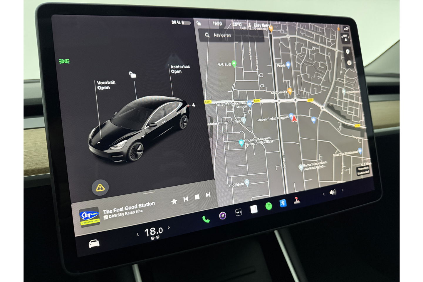 Tesla Model 3 Standard RWD Plus 60 kWh 238PK Autopilot Camera LED Pano Memory Clima Cruise Leder Navi PDC 18''LMV