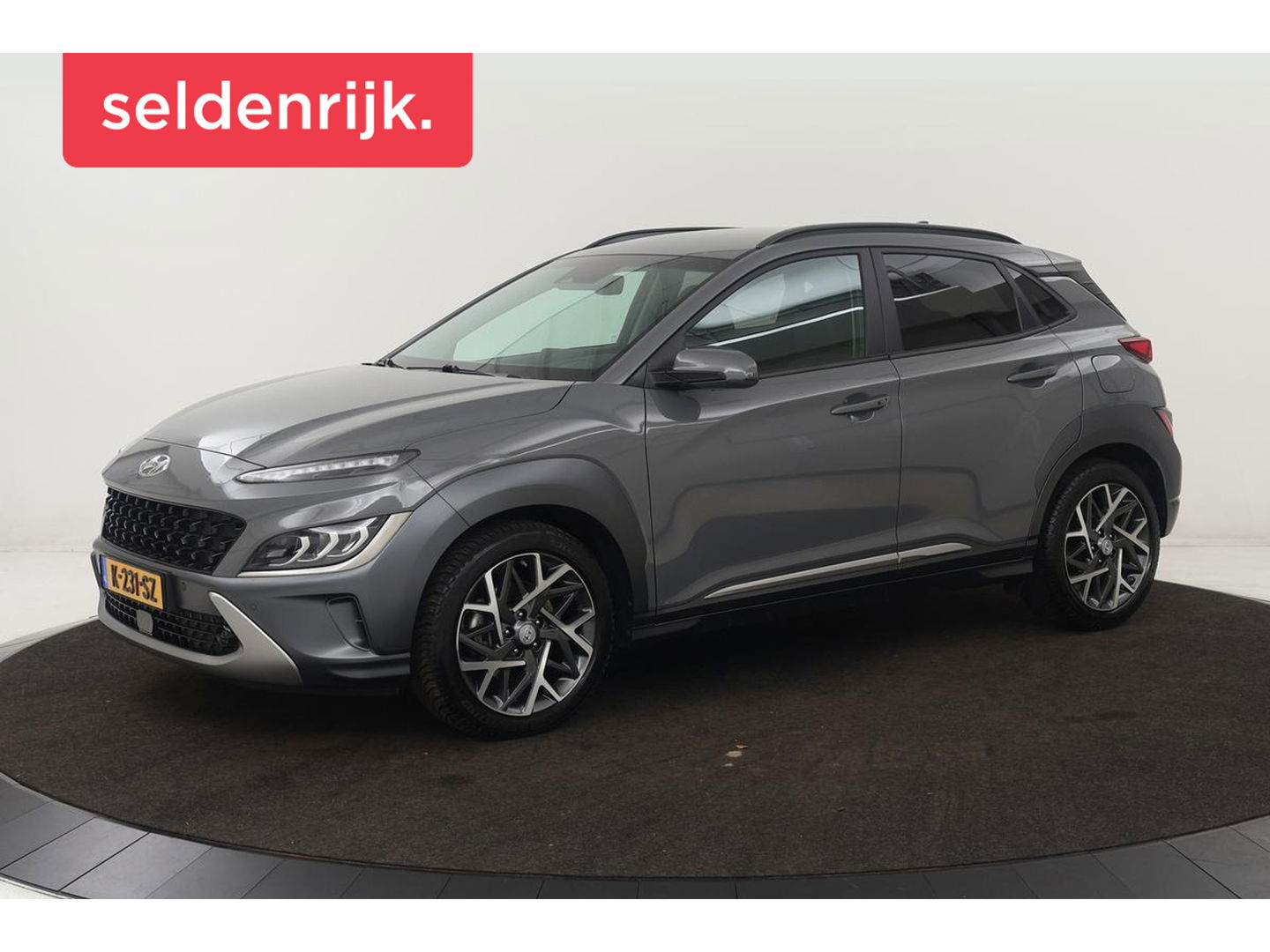 Hyundai KONA 1.6 GDI HEV Premium | Head-Up | Stoelventilatie | Leder | Adaptive cruise | Camera | Full LED | Navigatie | Stuurverwarming