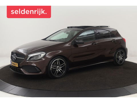 Mercedes-Benz A-Klasse 160 AMG Night | Panoramadak | Camera | Full LED | Navigatie | Trekhaak | Cruise control | Park Assist | Airco | Half leder | Sportstoelen