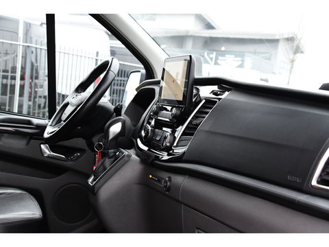 Ford Transit Custom 300 2.0 TDCI L2H1 DC Black Edition Camera, Adaptieve Cruise, 170Pk, Carplay, Automaat, Leder, Multimedia, Sensoren, 2 x Schuifdeur, UNIEK!