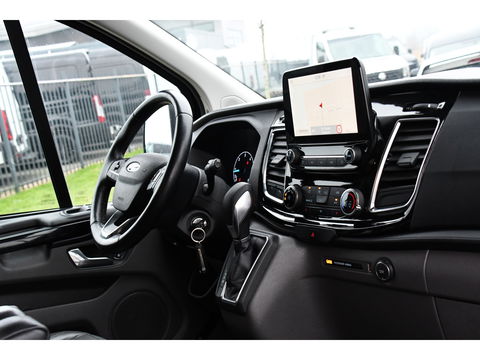 Ford Transit Custom 300 2.0 TDCI L2H1 DC Black Edition Camera, Adaptieve Cruise, 170Pk, Carplay, Automaat, Leder, Multimedia, Sensoren, 2 x Schuifdeur, UNIEK!