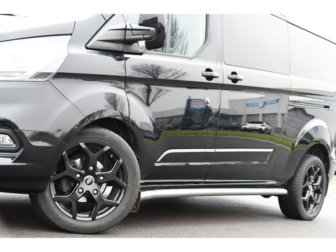 Ford Transit Custom 300 2.0 TDCI L2H1 DC Black Edition Camera, Adaptieve Cruise, 170Pk, Carplay, Automaat, Leder, Multimedia, Sensoren, 2 x Schuifdeur, UNIEK!
