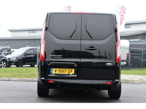 Ford Transit Custom 300 2.0 TDCI L2H1 DC Black Edition Camera, Adaptieve Cruise, 170Pk, Carplay, Automaat, Leder, Multimedia, Sensoren, 2 x Schuifdeur, UNIEK!