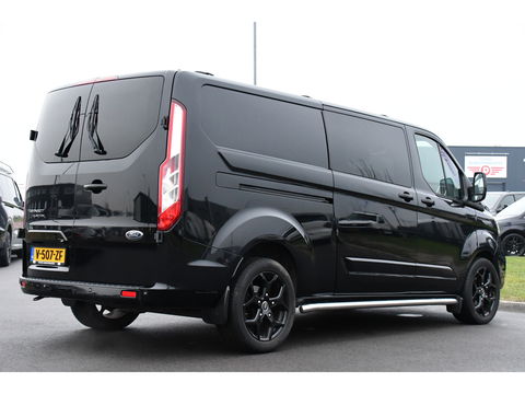 Ford Transit Custom 300 2.0 TDCI L2H1 DC Black Edition Camera, Adaptieve Cruise, 170Pk, Carplay, Automaat, Leder, Multimedia, Sensoren, 2 x Schuifdeur, UNIEK!