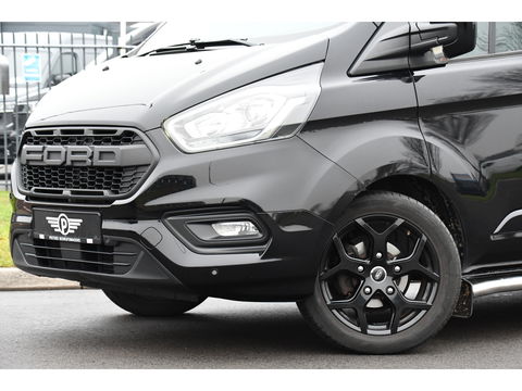 Ford Transit Custom 300 2.0 TDCI L2H1 DC Black Edition Camera, Adaptieve Cruise, 170Pk, Carplay, Automaat, Leder, Multimedia, Sensoren, 2 x Schuifdeur, UNIEK!