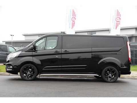 Ford Transit Custom 300 2.0 TDCI L2H1 DC Black Edition Camera, Adaptieve Cruise, 170Pk, Carplay, Automaat, Leder, Multimedia, Sensoren, 2 x Schuifdeur, UNIEK!