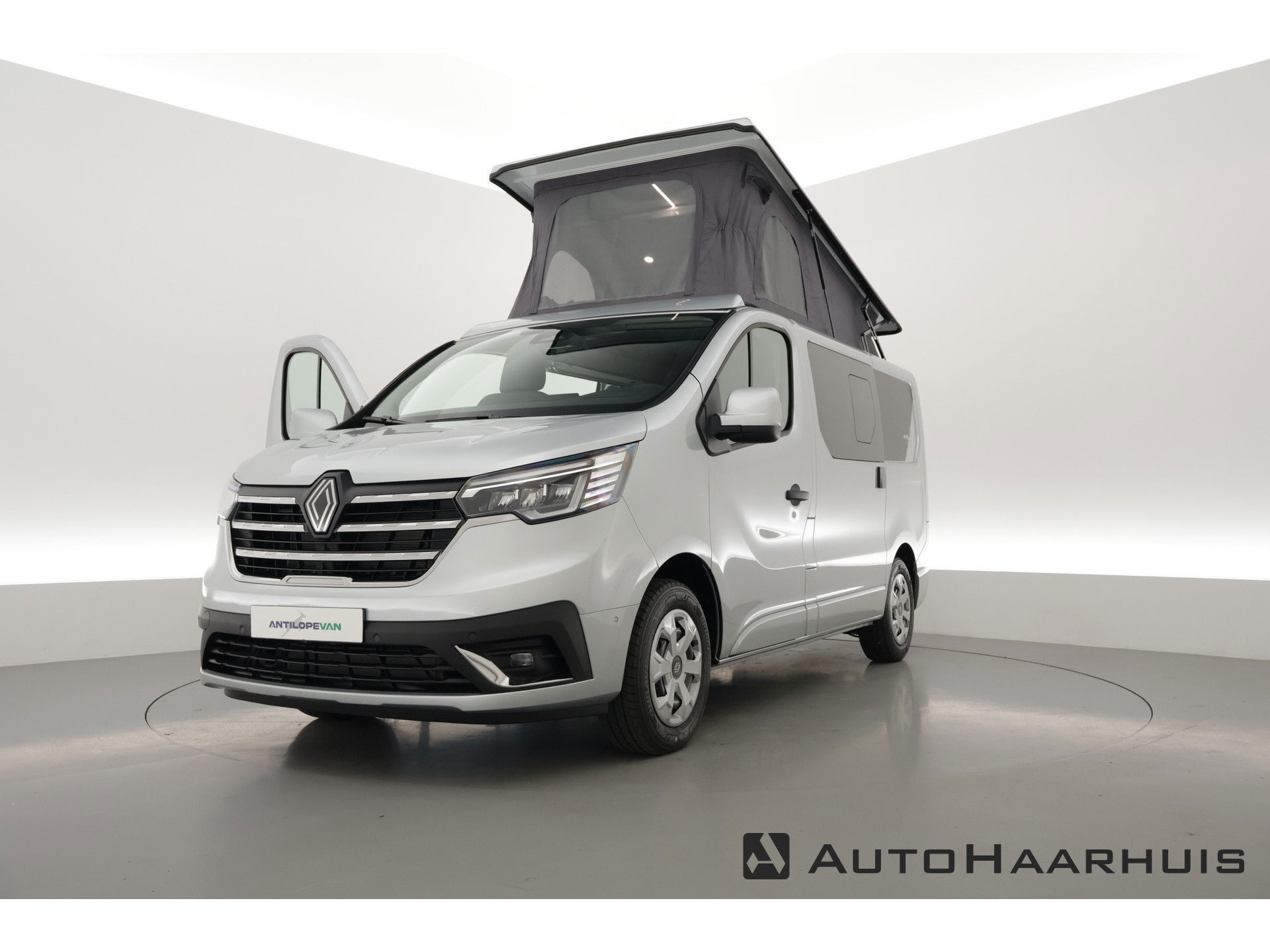 Renault Trafic AntilopeVan Flex Confort PLUS 2.0 Blue 150 EDC L1H1 | Hefdak | 4 zits | Luifel + tent | 2x 2 pers. bed | Fietsendrager