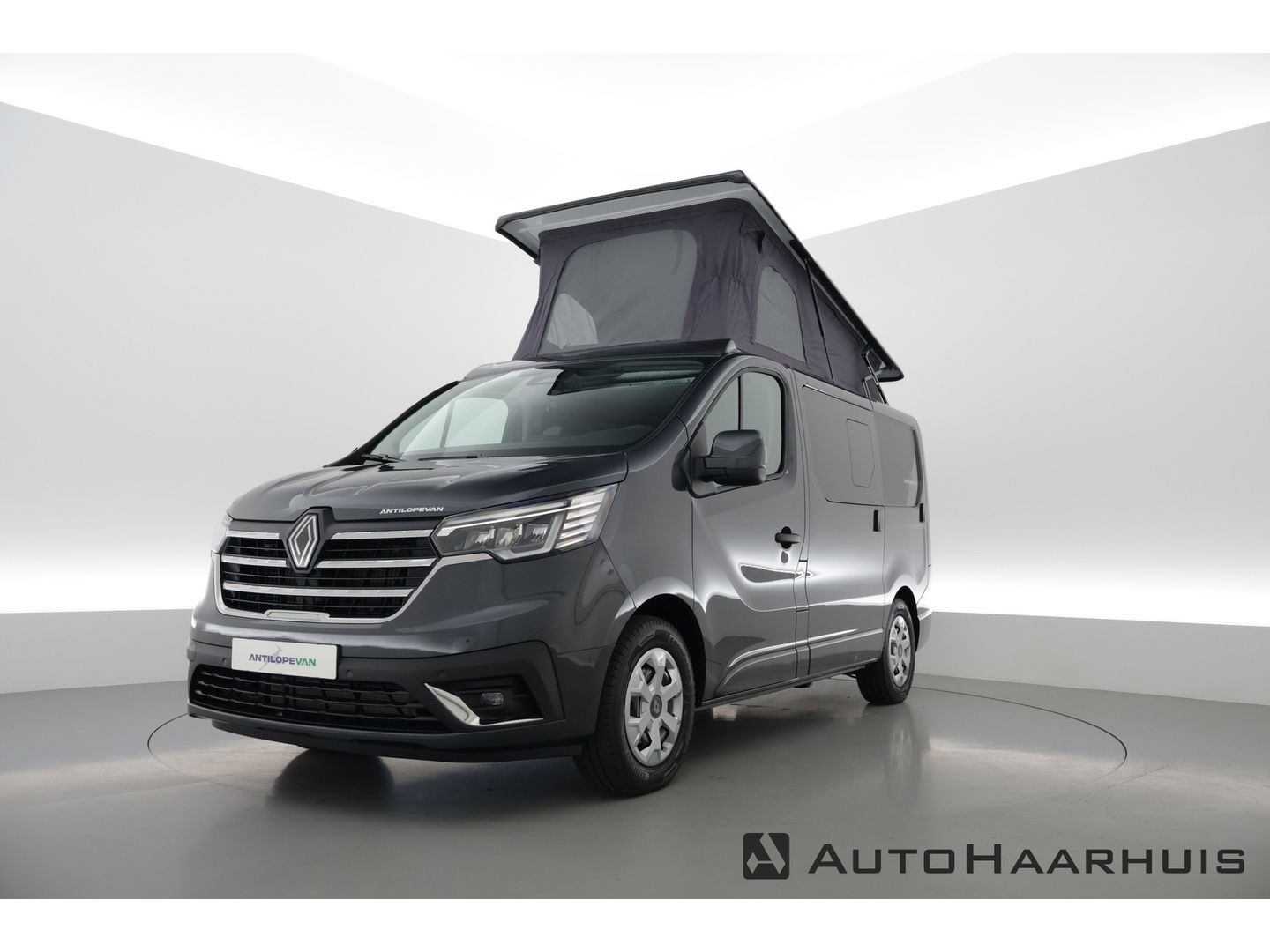Renault Trafic AntilopeVan Flex5 2.0 Blue 150 EDC L1H1 | Hefdak | 5 zits | Luifel + tent | 2x 2 pers. bed | Fietsendrager
