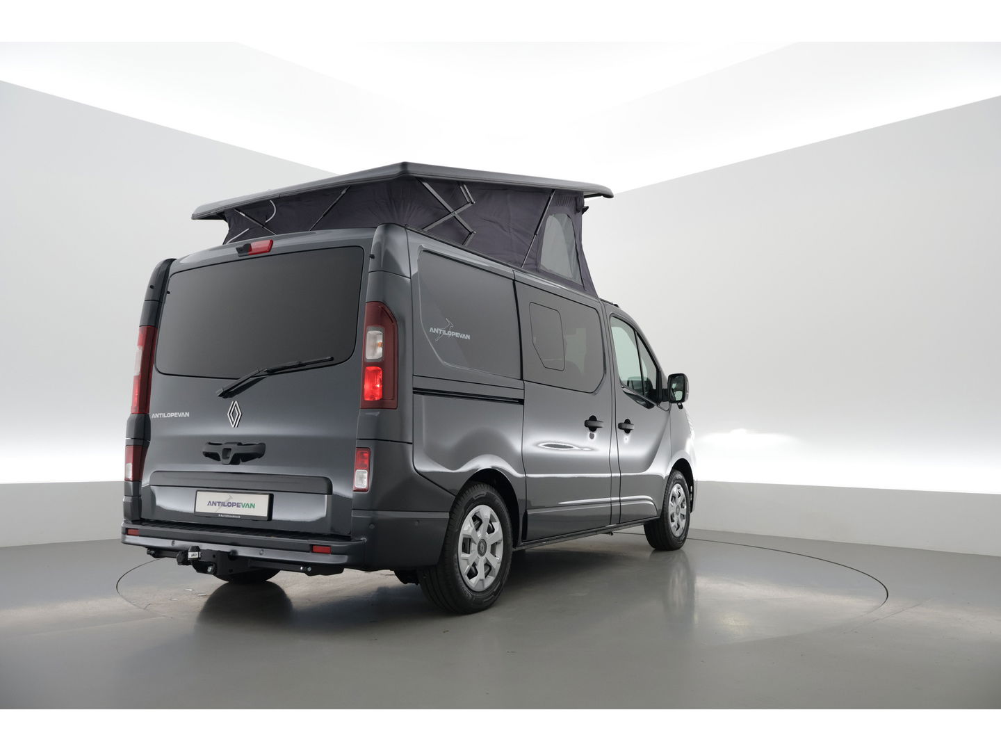 Renault Trafic AntilopeVan Flex5 2.0 Blue 150 EDC L1H1 | Hefdak | 5 zits | Luifel + tent | 2x 2 pers. bed | Fietsendrager
