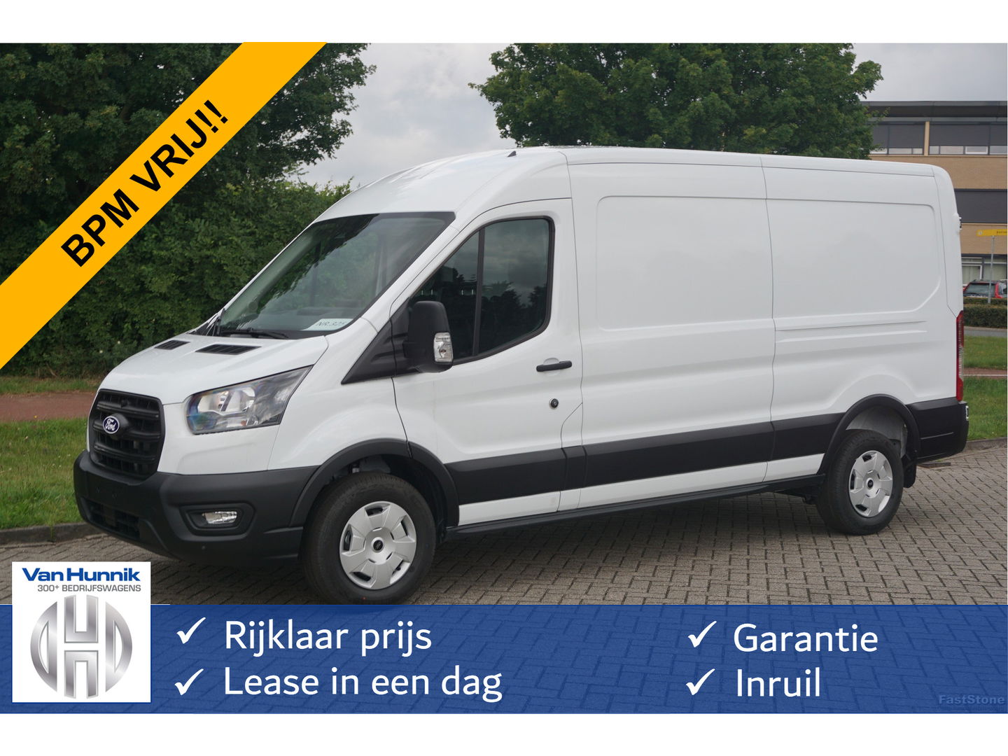 Ford Transit 350L 130PK L3H2 Trend LDT BPM VRIJ!! 12" Sync Apple CP/Android A, Camera, Trekhaak!! NR. 318