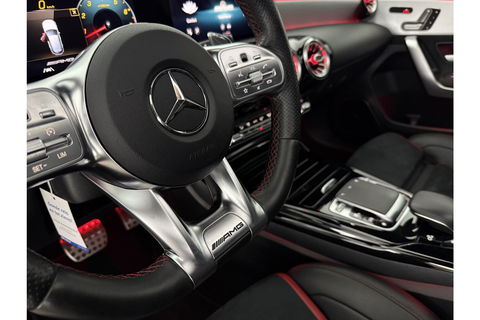 Mercedes-Benz A-Klasse AMG 35 4MATIC | 306PK | Performance Seats | Pano | Burmester-Audio | Sfeerverl LED Virtual Camera Memory Carplay Clima Cruise 19"LMV Navi PDC