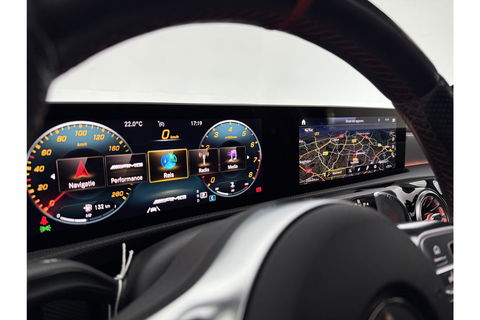 Mercedes-Benz A-Klasse AMG 35 4MATIC | 306PK | Performance Seats | Pano | Burmester-Audio | Sfeerverl LED Virtual Camera Memory Carplay Clima Cruise 19"LMV Navi PDC