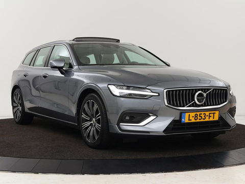 Volvo V60 2.0 B4 Inscription | Panoramadak | Trekhaak | Leder | Stoel & stuurverwarming | Head-Up | Adaptive cruise | Harman/Kardon | 360 camera | Carplay | Navigatie | Memory | Full LED | Keyless