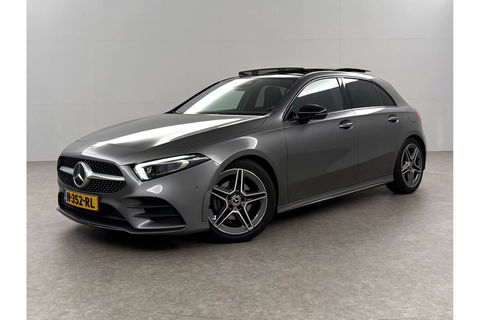 Mercedes-Benz A-Klasse 180 AMG Night Pakket Pano Multibeam LED Sfeerverl. Virtual Burmester Memory Seat Camera Cruise Clima 18"LMV Navi PDC