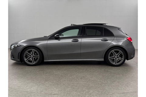 Mercedes-Benz A-Klasse 180 AMG Night Pakket Pano Multibeam LED Sfeerverl. Virtual Burmester Memory Seat Camera Cruise Clima 18"LMV Navi PDC