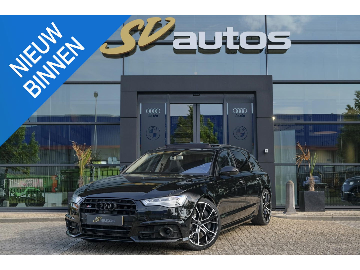 Audi S6 Avant 4.0 TFSI V8 450pk Panoramadak Supersportstoelen B&O 3d Luchtvering Matrix led Black pack