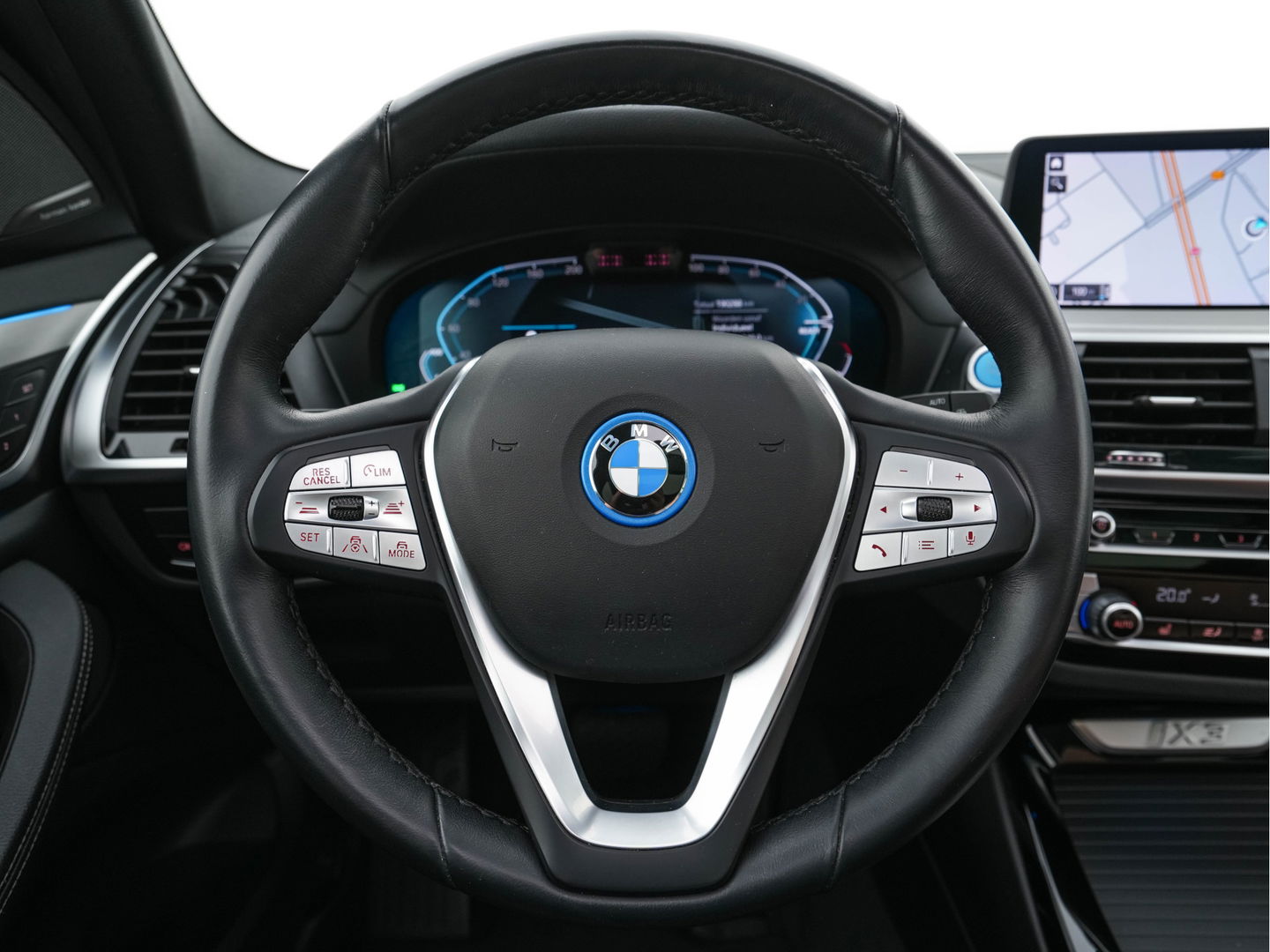 BMW iX3 High Executive 80 kWh [ 3-Fase ] (INCL-BTW) *PANO | LUXURY-LEATHER | FULL-LED | DAB | CARPLAY | ADAPTIVE-CRUISE | DIGI-COCKPIT | BLINDSPOT | HARMAN/KARDON-SOUNDSYTEM | HEAD-UP | KEYLESS | TOP-VIEW | SPORT-SEATS | TOWBAR  | .