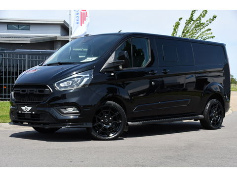 Ford Transit Custom 300 2.0 TDCI L2H1 DC Black Edition Camera, Adaptieve Cruise, 170Pk, Carplay, Xenon, Automaat, Leder, Multimedia, Sensoren, 2 x Schuifdeur, UNIEK!