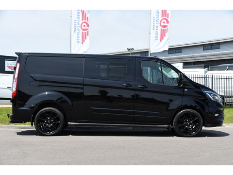 Ford Transit Custom 300 2.0 TDCI L2H1 DC Black Edition Camera, Adaptieve Cruise, 170Pk, Carplay, Xenon, Automaat, Leder, Multimedia, Sensoren, 2 x Schuifdeur, UNIEK!