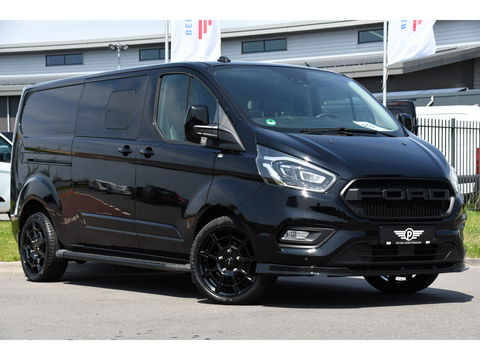 Ford Transit Custom 300 2.0 TDCI L2H1 DC Black Edition Camera, Adaptieve Cruise, 170Pk, Carplay, Xenon, Automaat, Leder, Multimedia, Sensoren, 2 x Schuifdeur, UNIEK!