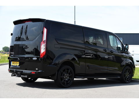 Ford Transit Custom 300 2.0 TDCI L2H1 DC Black Edition Camera, Adaptieve Cruise, 170Pk, Carplay, Xenon, Automaat, Leder, Multimedia, Sensoren, 2 x Schuifdeur, UNIEK!