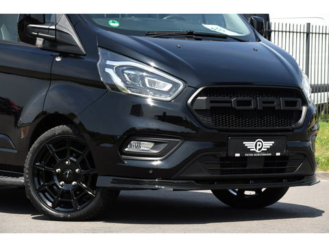 Ford Transit Custom 300 2.0 TDCI L2H1 DC Black Edition Camera, Adaptieve Cruise, 170Pk, Carplay, Xenon, Automaat, Leder, Multimedia, Sensoren, 2 x Schuifdeur, UNIEK!