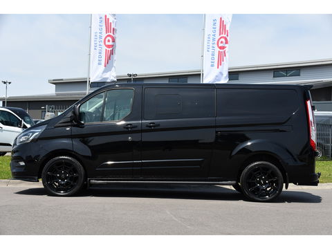 Ford Transit Custom 300 2.0 TDCI L2H1 DC Black Edition Camera, Adaptieve Cruise, 170Pk, Carplay, Xenon, Automaat, Leder, Multimedia, Sensoren, 2 x Schuifdeur, UNIEK!