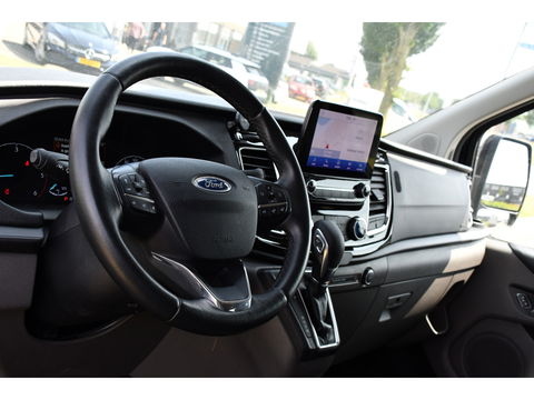 Ford Transit Custom 300 2.0 TDCI L2H1 DC Black Edition Camera, Adaptieve Cruise, 170Pk, Carplay, Xenon, Automaat, Leder, Multimedia, Sensoren, 2 x Schuifdeur, UNIEK!