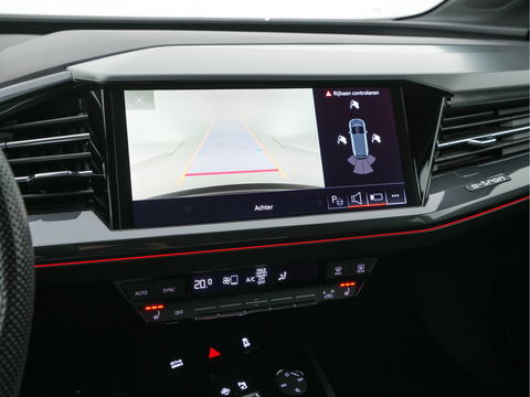 Audi Q4 e-tron 40 S edition 77 kWh S-Line-Sportpack [ 3-Fase ] (INCL-BTW) *HEAT-PUMP | LEATHER-FABRIC | MATRIX-LED | ADAPTIVE-CRUISE | AMBIENT-LIGHT | DIGI-COCKPIT | AUDI-SOUND | DAB+ | KEYLESS | SHIFT-PADDLES | CAMERA | HEATED-SPORTSEATS | 20''ALU*