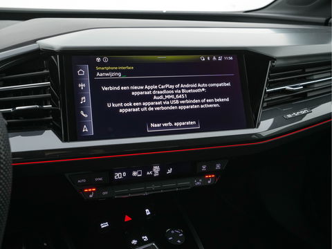 Audi Q4 e-tron 40 S edition 77 kWh S-Line-Sportpack [ 3-Fase ] (INCL-BTW) *HEAT-PUMP | LEATHER-FABRIC | MATRIX-LED | ADAPTIVE-CRUISE | AMBIENT-LIGHT | DIGI-COCKPIT | AUDI-SOUND | DAB+ | KEYLESS | SHIFT-PADDLES | CAMERA | HEATED-SPORTSEATS | 20''ALU*