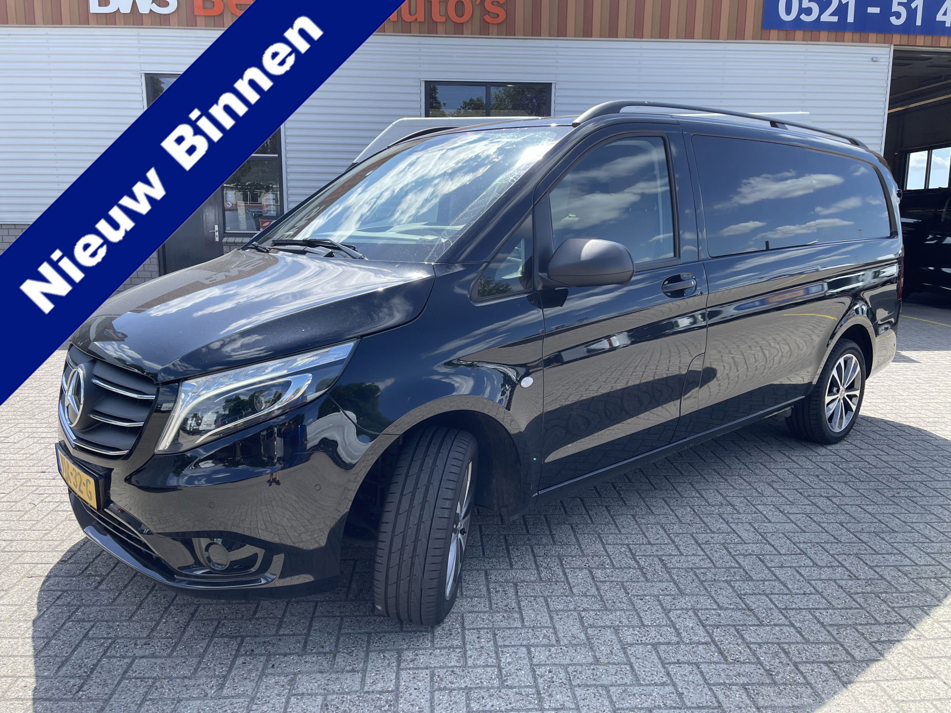 Mercedes-Benz Vito 116 CDI automaat Lang L2H1 / DC 5 persoons / vaste prijs rijklaar € 30.950 ex btw / lease vanaf € / bruin leer ! / airco / cruise / achterdeuren / trekhaak 2500 kg