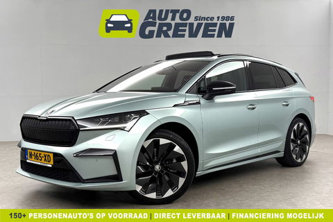 Škoda Enyaq 80 Sportline | ELEKTRISCH | 204PK Pano Sfeer Carplay Head up Display LED Trekhaak Virtual Navi Clima Cruise 21"LMV PDC