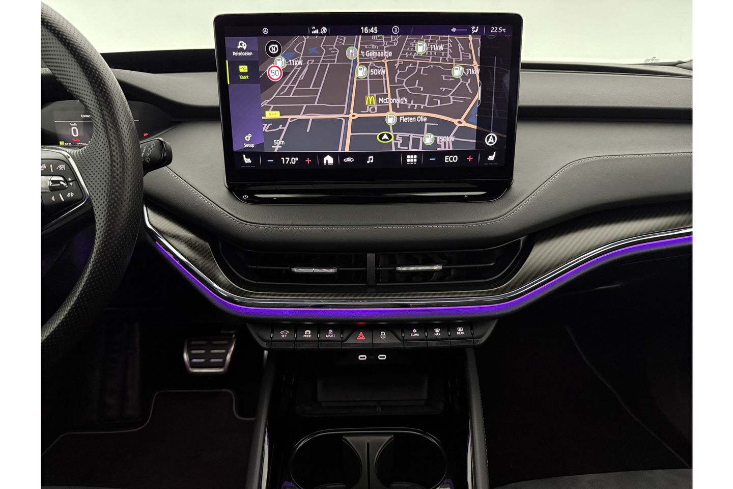 Škoda Enyaq 80 Sportline | ELEKTRISCH | 204PK Pano Sfeer Carplay Head up Display LED Trekhaak Virtual Navi Clima Cruise 21"LMV PDC
