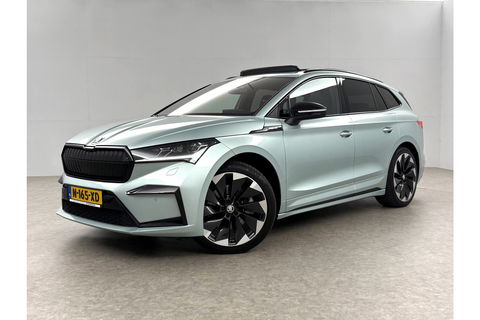 Škoda Enyaq 80 Sportline | ELEKTRISCH | 204PK Pano Sfeer Carplay Head up Display LED Trekhaak Virtual Navi Clima Cruise 21"LMV PDC