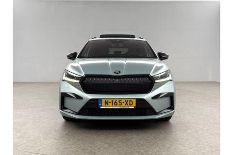 Škoda Enyaq 80 Sportline | ELEKTRISCH | 204PK Pano Sfeer Carplay Head up Display LED Trekhaak Virtual Navi Clima Cruise 21"LMV PDC