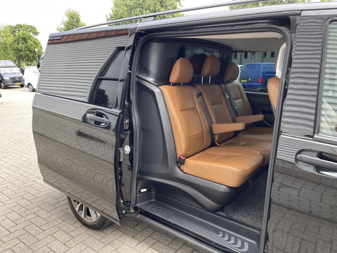 Mercedes-Benz Vito 116 CDI automaat Lang L2H1 / DC 5 persoons / vaste prijs rijklaar € 30.950 ex btw / lease vanaf € / bruin leer ! / airco / cruise / achterdeuren / trekhaak 2500 kg