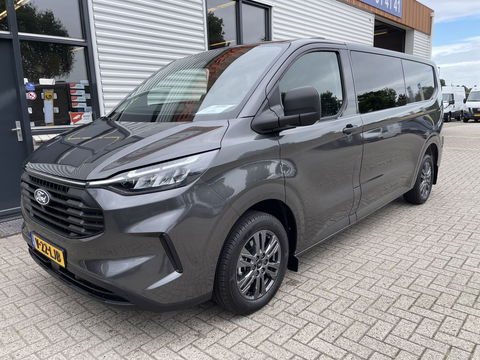 Ford Transit Custom 340 2.0 TDCI L2H1 Trend DC 6 persoons / NIEUW / bpm vrij / rijklaar € 39.950 ex btw / lease vanaf € 715 / direct leverbaar / airco / cruise / apple carplay / camera / magnetic grey metallic