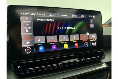 CUPRA Leon Sportstourer 1.4 e-Hybrid VZ Performance 245PK Pano Memory Sfeerverl. LED Camera Carplay Virtual Clima Cruise 19"LMV Navi PDC