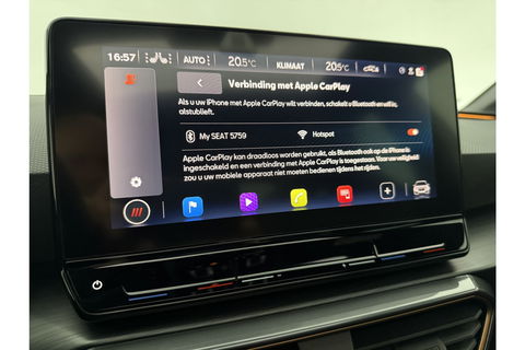 CUPRA Leon Sportstourer 1.4 e-Hybrid VZ Performance 245PK Pano Memory Sfeerverl. LED Camera Carplay Virtual Clima Cruise 19"LMV Navi PDC
