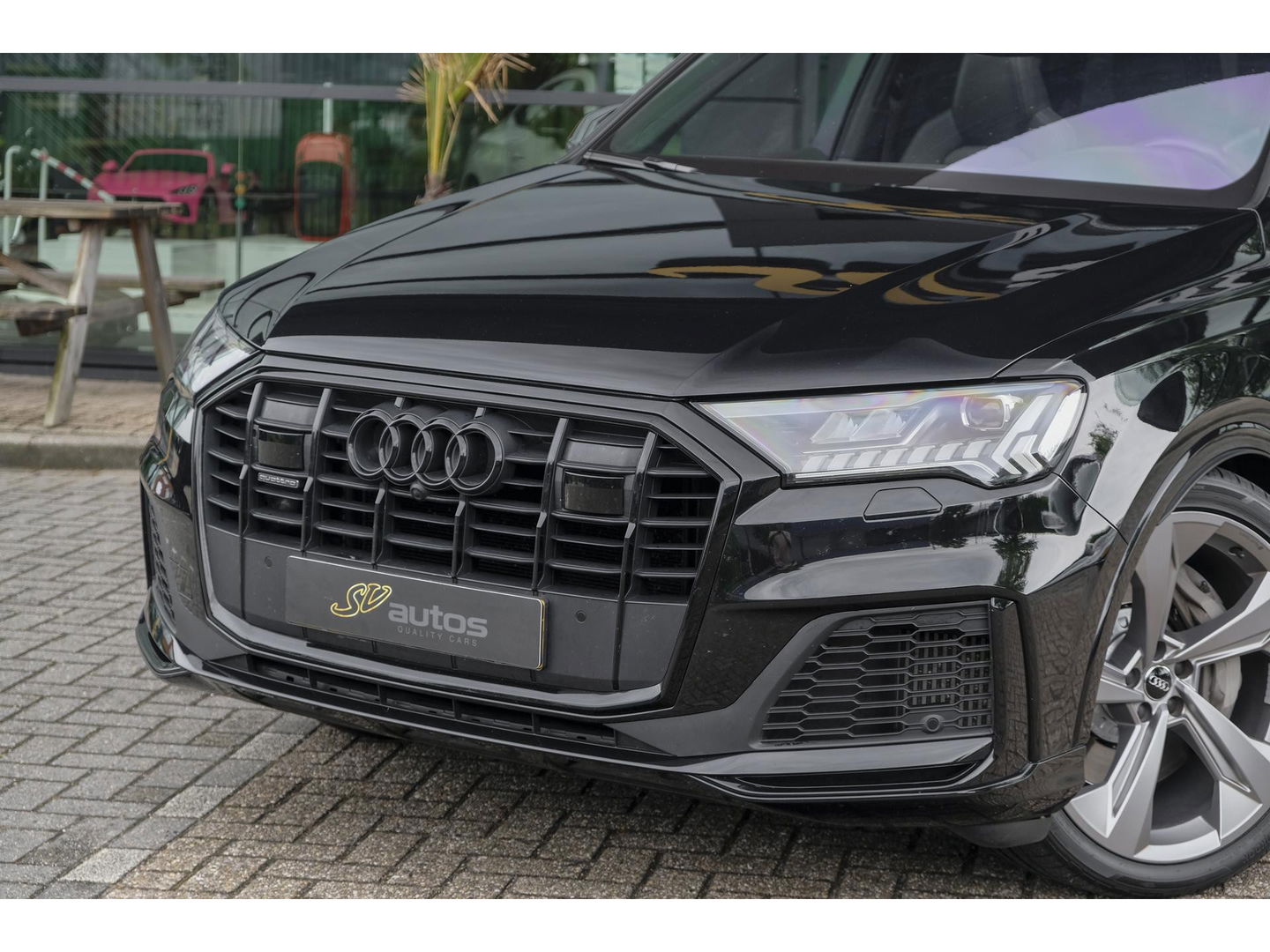 Audi Q7 55 TFSIe 380pk Quattro Panoramadak Luchtvering RS-Leder ACC BlackOptic VirtualCockpit Navi-High Matrix Keyless Camera 22''