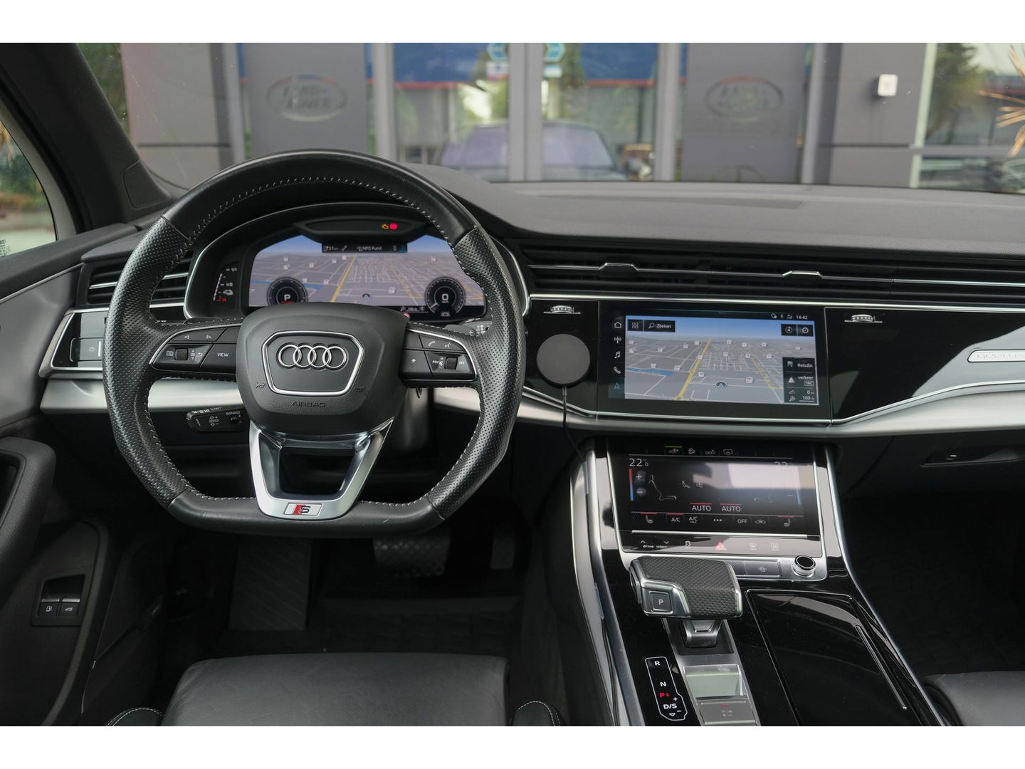 Audi Q7 55 TFSIe 380pk Quattro Panoramadak Luchtvering RS-Leder ACC BlackOptic VirtualCockpit Navi-High Matrix Keyless Camera 22''