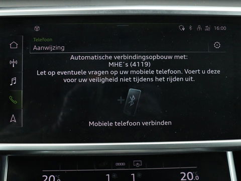 Audi A6 55 TFSIe S Line | 367pk | Trekhaak | Stoel & stuurverwarming | Adaptive cruise | Camera | Matrix LED | Carplay | Sportstoelen | Half leder | Navigatie