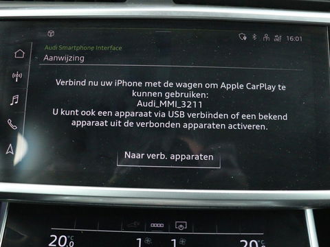 Audi A6 55 TFSIe S Line | 367pk | Trekhaak | Stoel & stuurverwarming | Adaptive cruise | Camera | Matrix LED | Carplay | Sportstoelen | Half leder | Navigatie