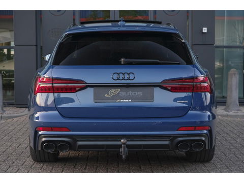 Audi A6 Avant 50 TFSIe 300pk Quattro S-line Facelift Panoramadak Bang&Olufsen *BTW* Trekhaak elec. Ascari blauw S6 diffusor Black pack